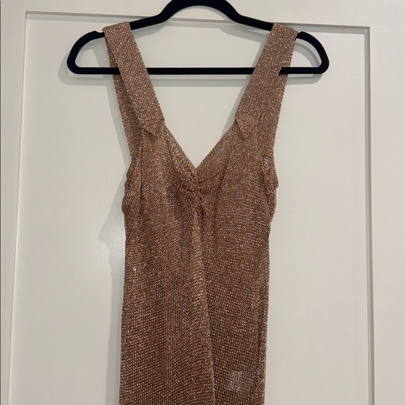 Metallic Gold Mesh Bikini Cover - Picture 3 of 13